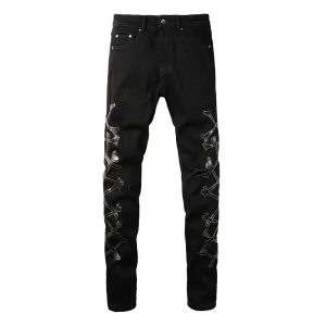 Alternative view of JEANS AMIRI – BLACK BONES