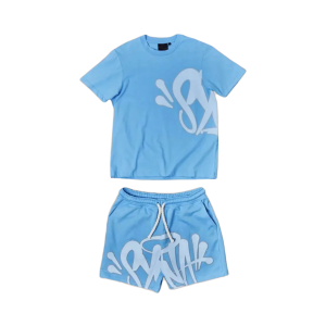 SYNA WORLD LOGO T-SHIRT – SHORT SET – BLUE